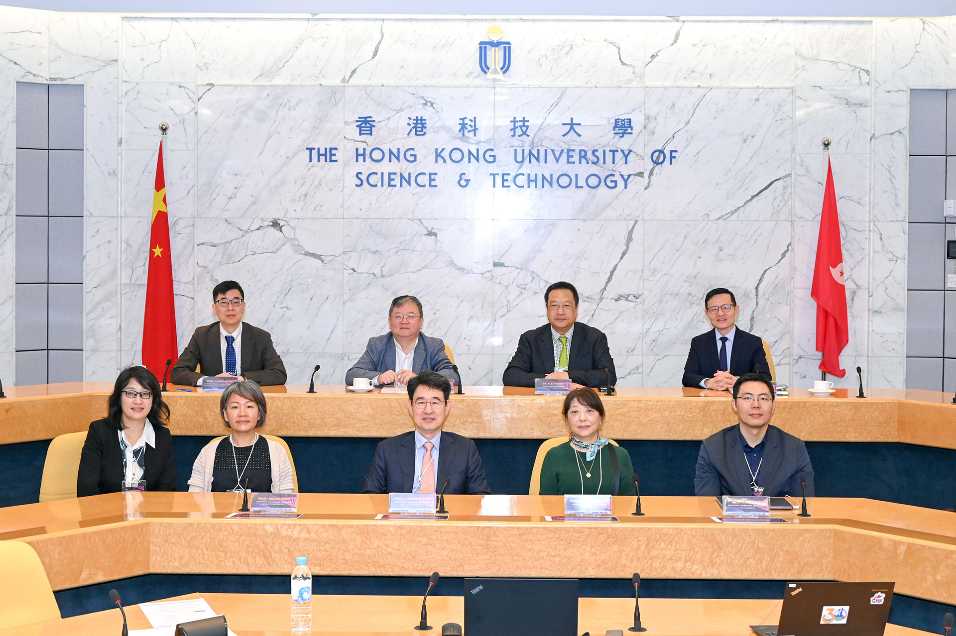 The Asia Pacific Biomedical Engineering Consortium (APBEC) was officially established under the witnesses of Prof. Yike GUO (back row, second left) and Dr. Alex WONG (back row, second right). The first executive committee members include Prof. I-Ming HSING (back row, first left), Prof. Chwee Teck LIM (back row, first right), Prof. Xiaolei SONG, Prof. Grace CHAO, Prof. Jinwook CHOI, Prof. Madoka TAKAI, Prof. Yanan DU (front row, from left to right)